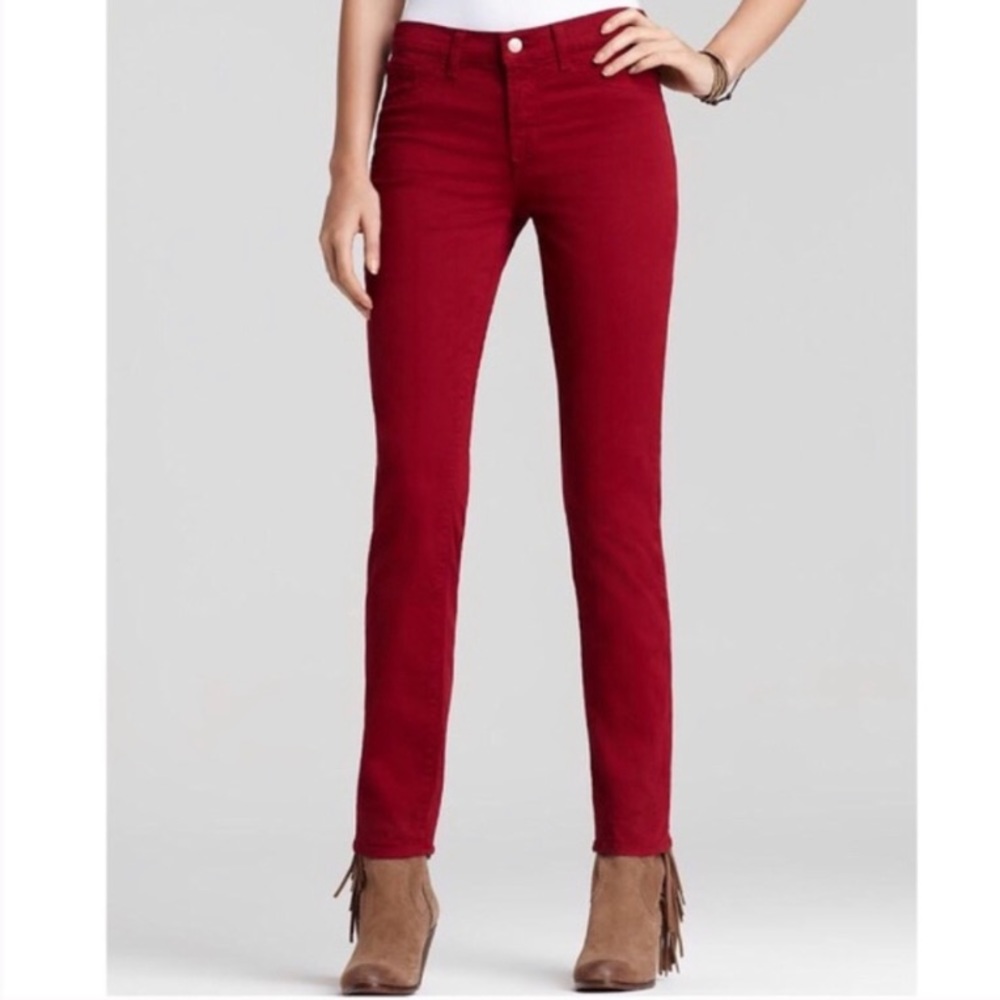 J Brand black cherry skinny jeans, size 27